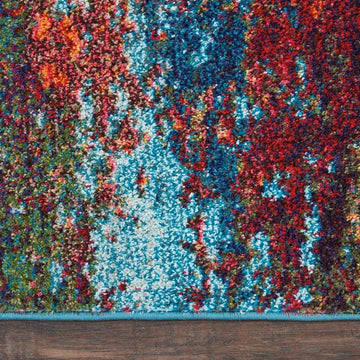 Celestial CES08 Modern Abstract Soft Durable Low Profile Short Pile Atlantic Round Rug-Nourison-Rug Love - The Most Loved Rug Store